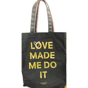 Victorias Secret Love Made Me Do It Reversible Tote Bag Pink/Black